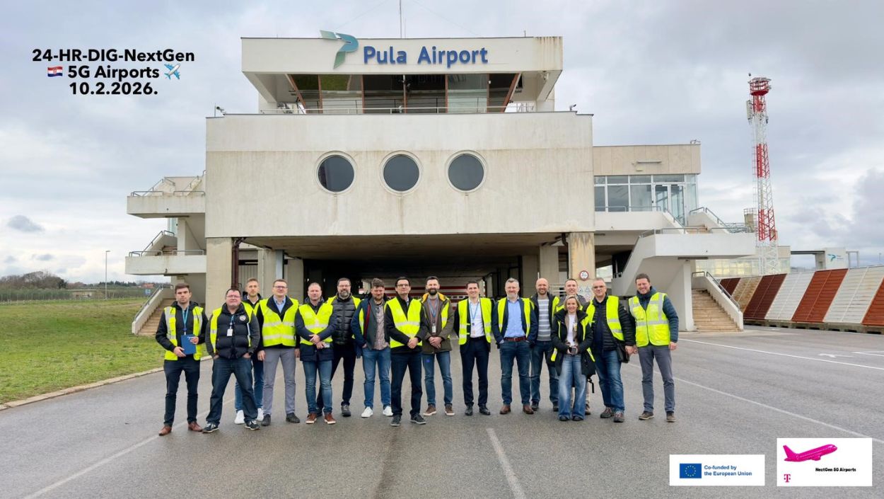 Zračna luka Pula postaje „pametna“ zračna luka: Započeo projekt NextGen 5G Airports
